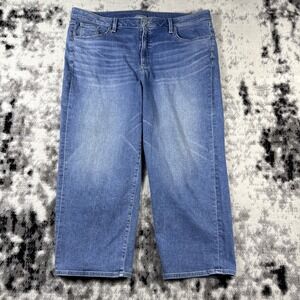 Chicos So Slimming High Rise Straight Crop Jeans Womens Size 18 Stretch Comfort